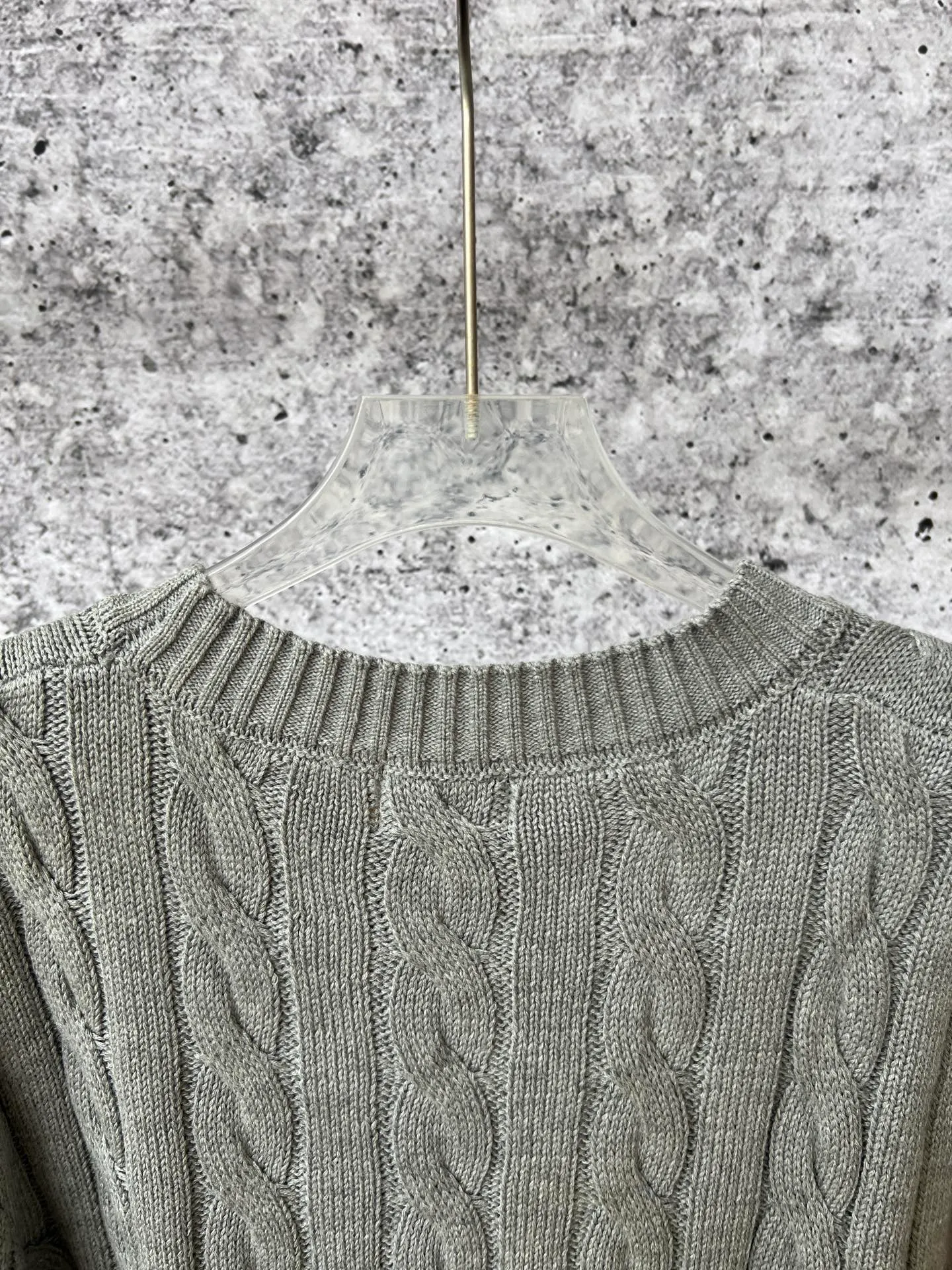 P230 Ralph Lauren men's and women's round neck rubberized sweater, made of the same pure cotton washed fabric as the original, no difference in craftsmanship details, original pony embroidery on the chest, restored one to one